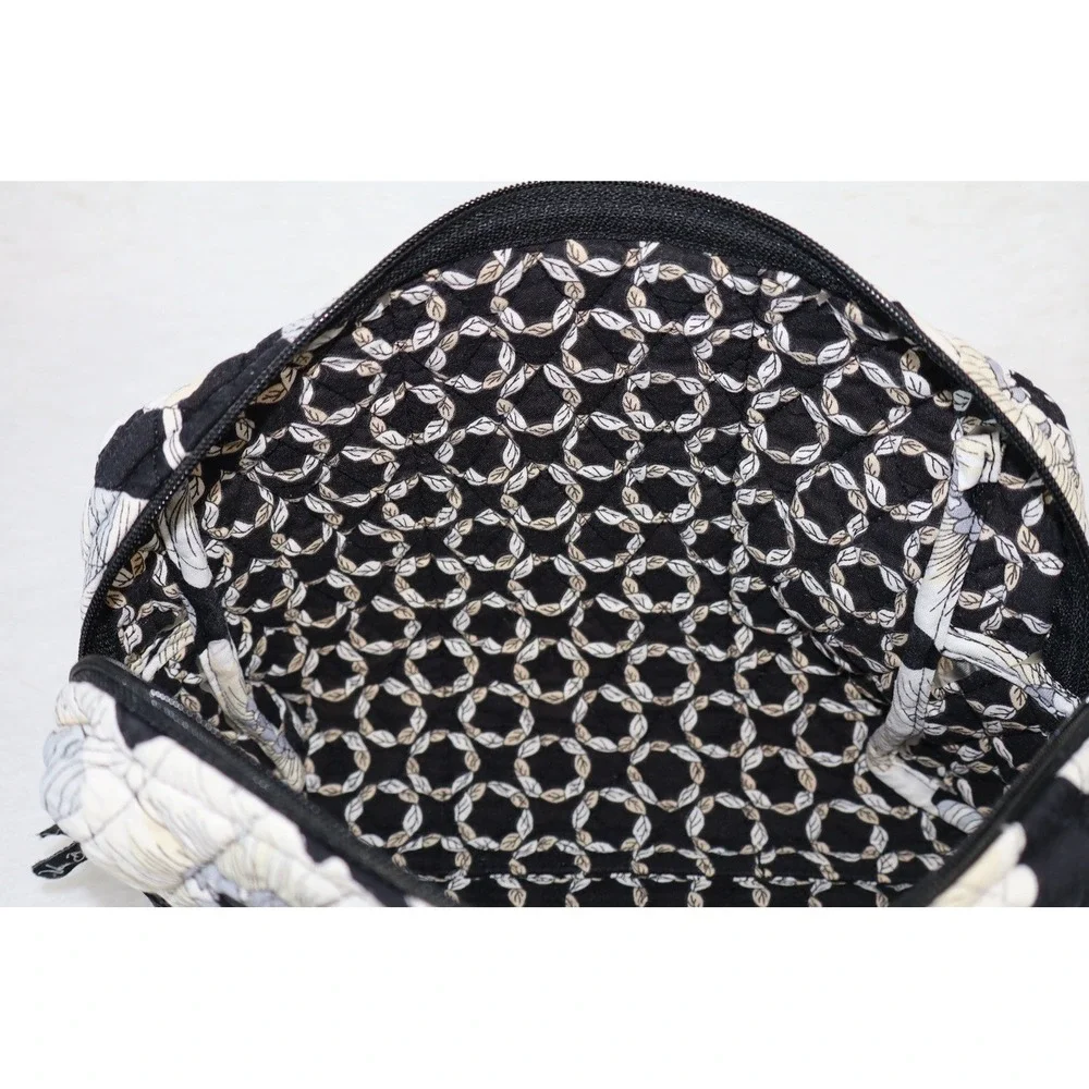 Vera Bradley Camellia Medium Zip Cosmetic Bag Case Travel